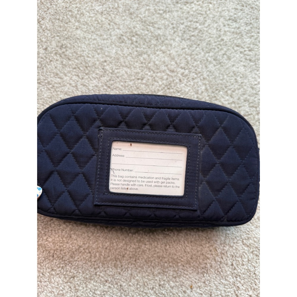 Vera Bradley Lilly Bag Quilted Insulated Medication Travel Bag in Navy Blue‎ - Picture 4 of 5